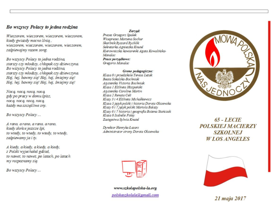 Program obchodów 65-lecia Polskiej Macierzy Szkolnej
